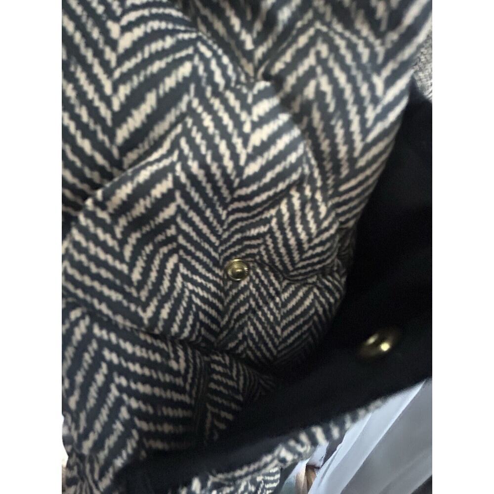 J Crew (S) Down Filled Vest Black Tan Puffer Double Zipper Women’s Size Small - Picture 13 of 15